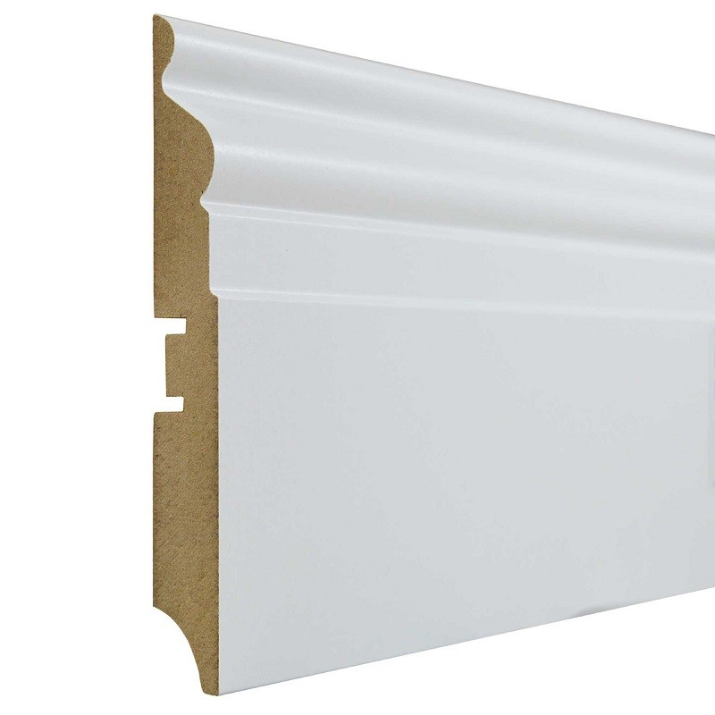 Плинтус Белый Smartprofile Paint (110 х 16) 110F фото 1 — ПетроПол