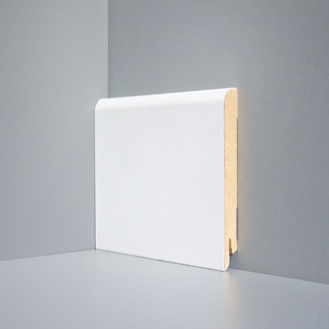 Плинтус Deartio МДФ U 102-100 (100х16х2050) Белый фото 1 — ПетроПол