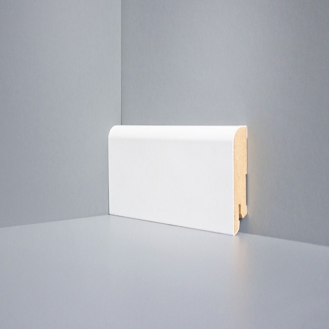 Плинтус Deartio МДФ U 102-60 (60х16х2050) Белый фото 1 — ПетроПол