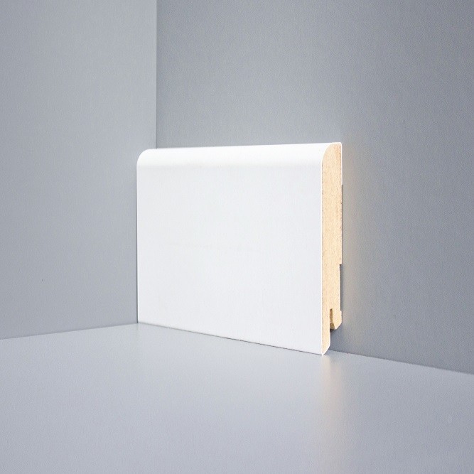 Плинтус Deartio МДФ U 102-80 (80х16х2050) Белый фото 1 — ПетроПол