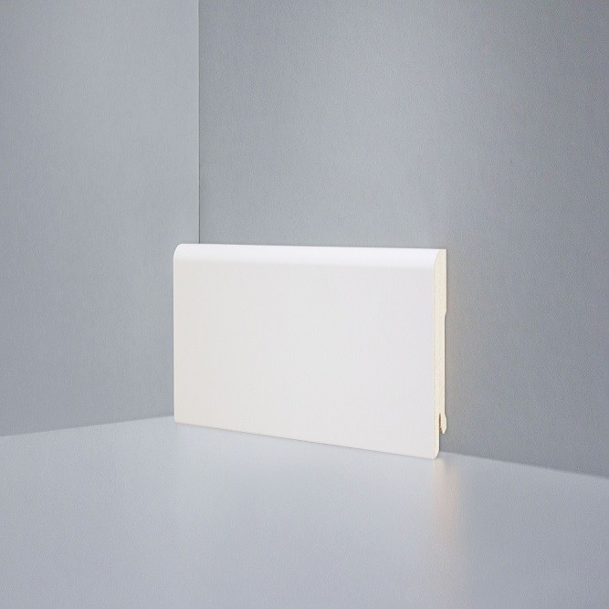 Плинтус Deartio МДФ U 102-80 9010 (80х16х2050) Кремовый фото 1 — ПетроПол