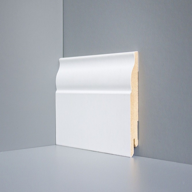 Плинтус Deartio МДФ U 103-100 (100х16х2050) Белый фото 1 — ПетроПол