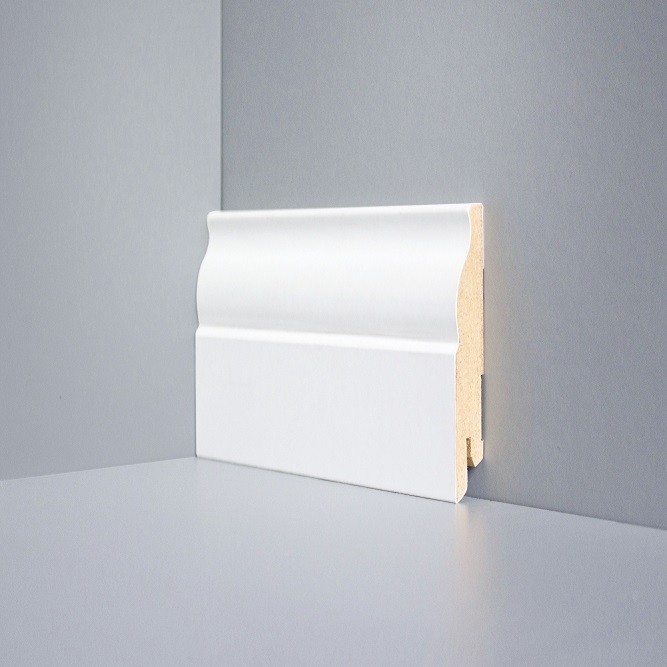 Плинтус Deartio МДФ U 103-80 (80х16х2050) Белый фото 1 — ПетроПол