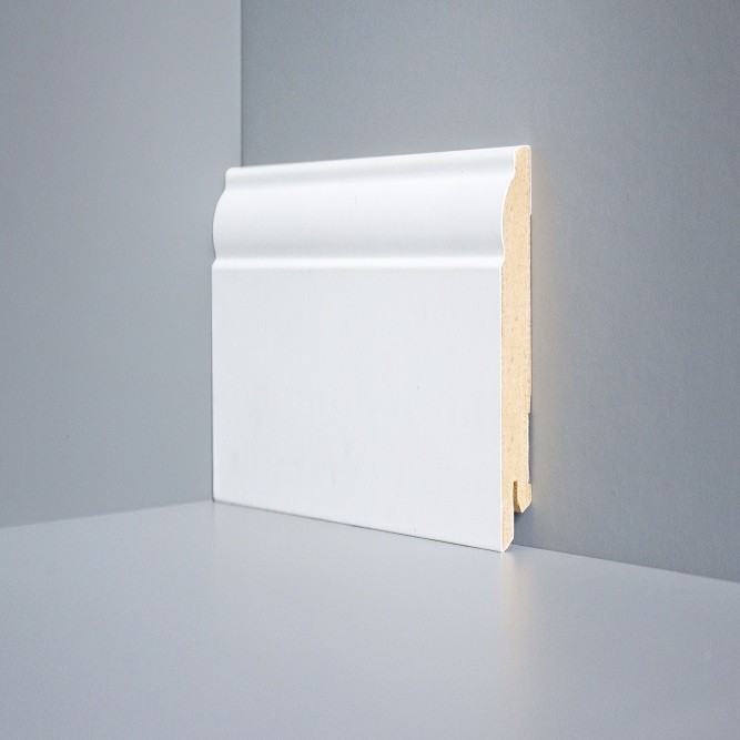 Плинтус Deartio МДФ U 104-100 (100х16х2050) Белый фото 1 &mdash; ПетроПол