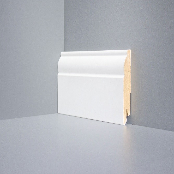 Плинтус Deartio МДФ U 104-80 (80х16х2050) Белый фото 1 — ПетроПол