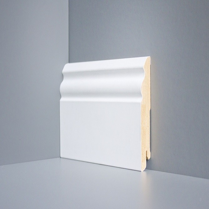 Плинтус Deartio МДФ U 105-100 (100х16х2050) Белый фото 1 — ПетроПол