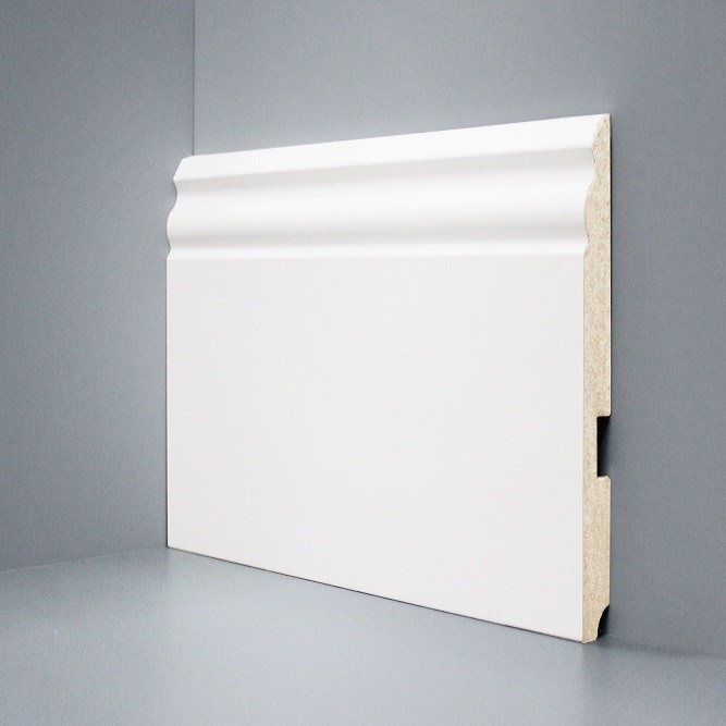 Плинтус Deartio МДФ U 105-150 (150х16х2050) Белый фото 1 — ПетроПол