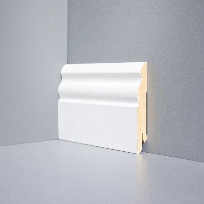 Плинтус Deartio МДФ U 105-80 (80х16х2050) Белый фото 1 — ПетроПол