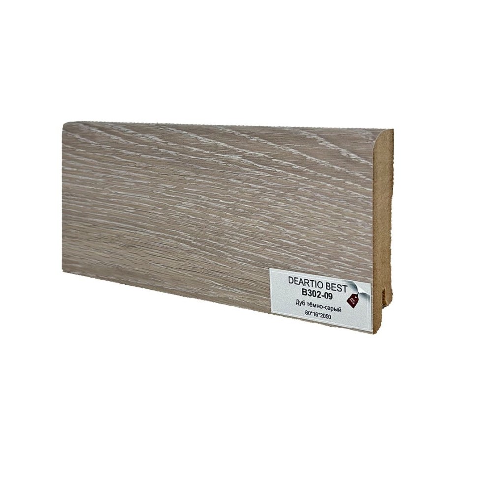 Плинтус Deartio МДФ B302-09 Дуб темно-серый фото 1 — ПетроПол