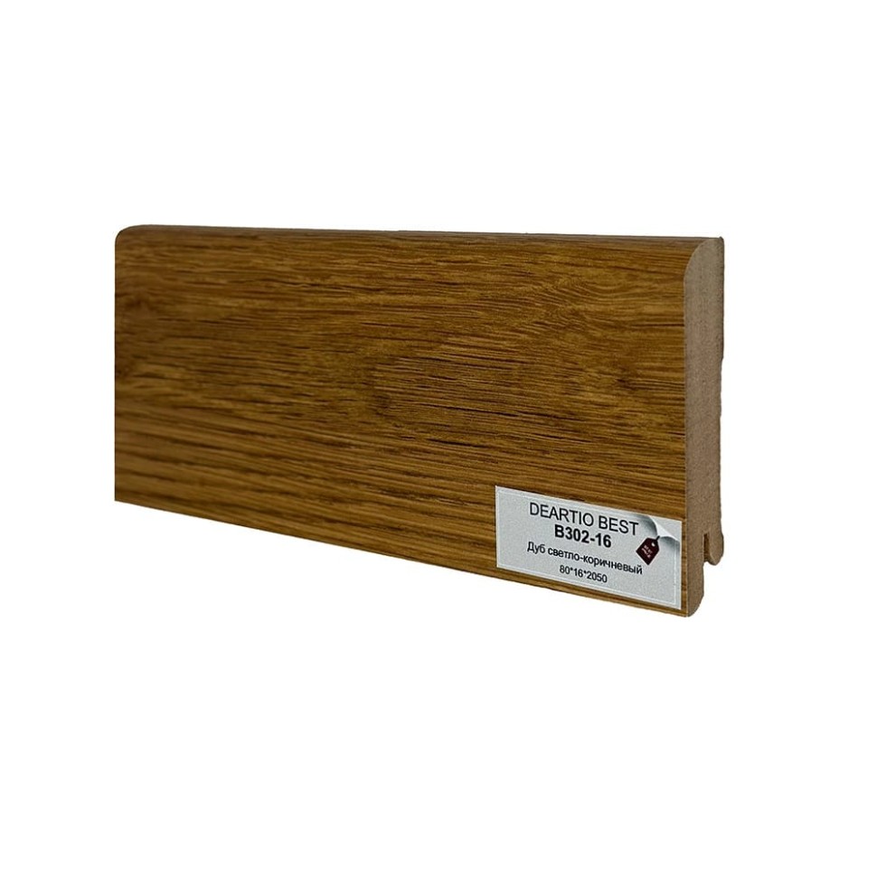 Плинтус Deartio МДФ B302-16 Дуб светло-коричневый фото 1 — ПетроПол