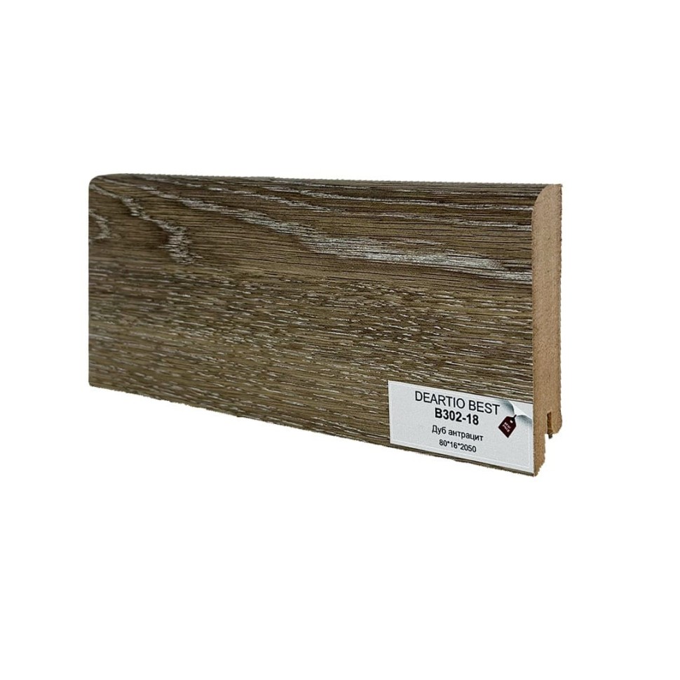 Плинтус Deartio МДФ B302-18 Дуб антрацит фото 1 — ПетроПол Плинтус Deartio МДФ B302-18 Дуб антрацит фото 1 — ПетроПол