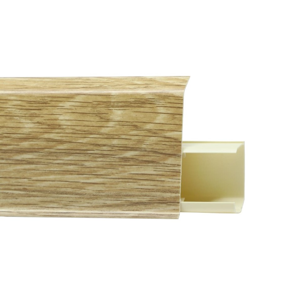 Плинтус ПВХ пластиковый 723 Дуб Мокко фото 1 — ПетроПол