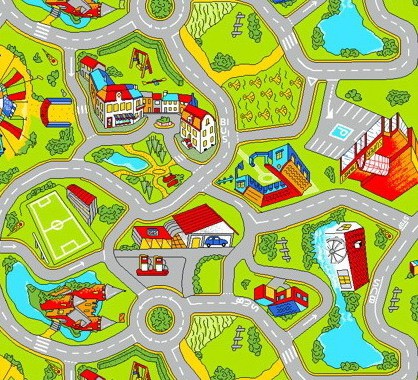 Ковролин Нева Тафт Принт Лунапарк 61;13 (4м) фото 1 — ПетроПол