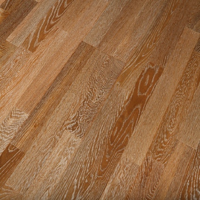 Паркетная доска Baum Дуб Копченый белый 3х-полосный фото 1 — ПетроПол