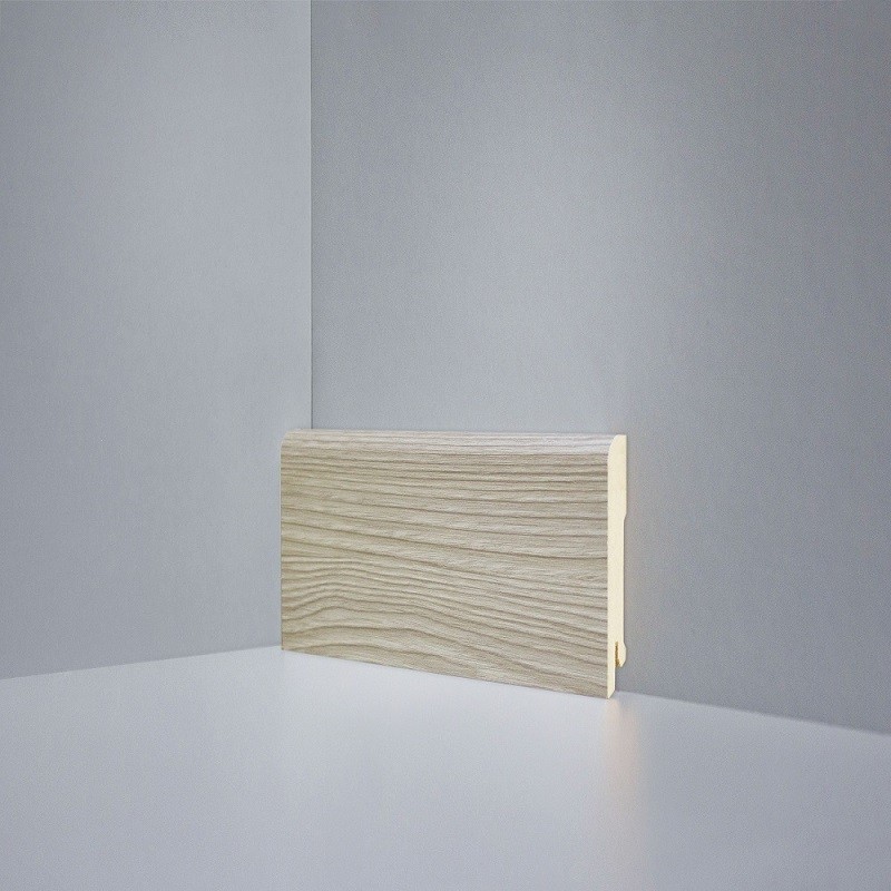 Плинтус Deartio МДФ Дуб Монте-Карло белый (80х16х2050) B202-02 фото 1 — ПетроПол